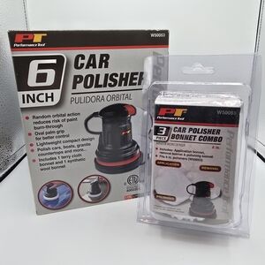 PT W50053 6" Random Orbital Buffer/Polisher w/3 Pc Polisher Bonnet Combo NOB